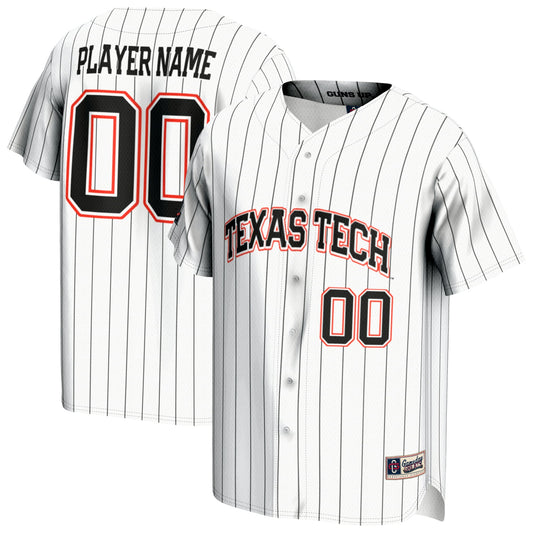 Texas Tech Red Raiders GameDay Greats Unisex Pick-A-Player Baseball Lightweight Jersey - White | Stitched College Jersey TJS74045
