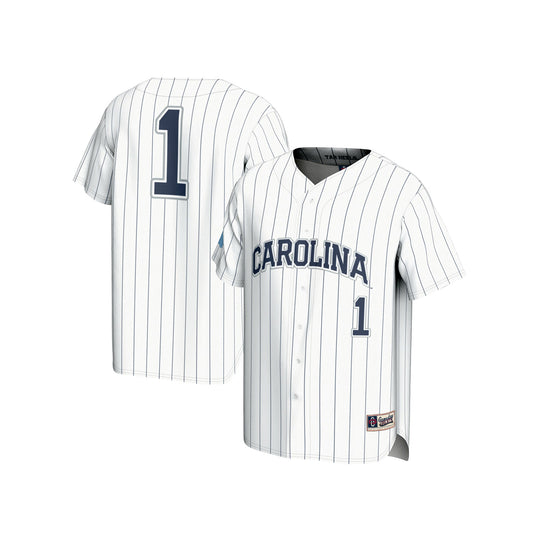 #1 North Carolina Tar Heels GameDay Greats Unisex Lightweight Baseball Fashion Jersey - White | Stitched College Jersey TJS74101