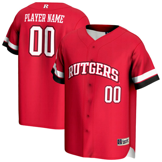 Rutgers Scarlet Knights GameDay Greats Unisex Pick-A-Player Lightweight Baseball Jersey - Scarlet | Stitched College Jersey TJS74044