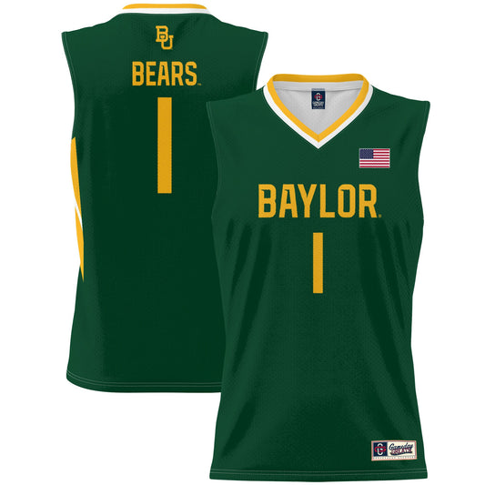 #1 Baylor Bears GameDay Greats Unisex Lightweight Basketball Jersey - Green | Stitched College Jersey TJS74047
