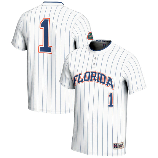 #1 Florida Gators GameDay Greats Lightweight Softball Jersey - White | Stitched College Jersey TJS74048