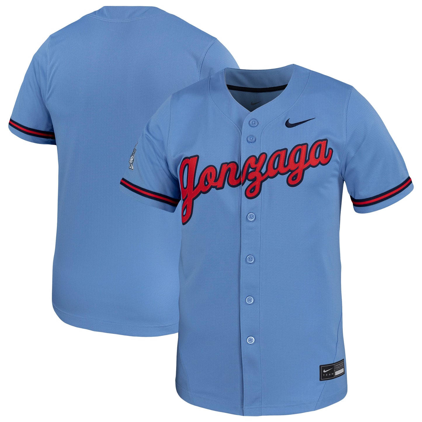 Gonzaga Bulldogs Replica Baseball Jersey - Light Blue | Stitched College Jersey TJS74079