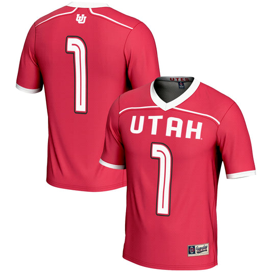 Utah Utes GameDay Greats #1 Lightweight Lacrosse Jersey - Red | Stitched College Jersey TJS74296