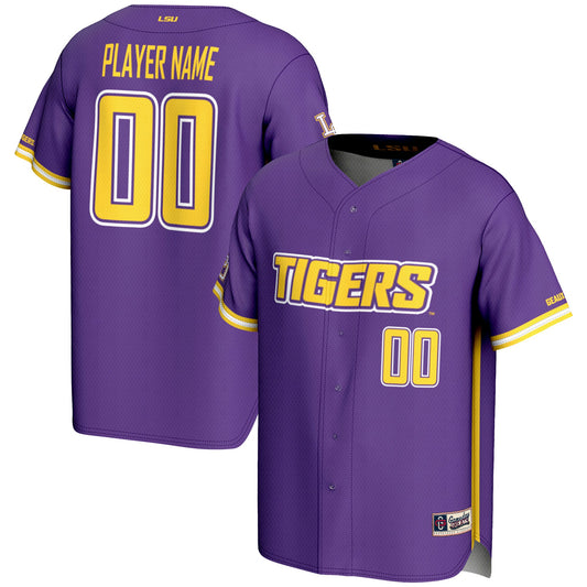 LSU Tigers GameDay Greats Pick-A-Player Lightweight Baseball Jersey - Purple | Stitched College Jersey TJS74294
