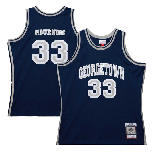 Alonzo Mourning Georgetown Hoyas M & N 1991/92 Swingman Player Jersey - Navy | Stitched College Jersey TJS74203