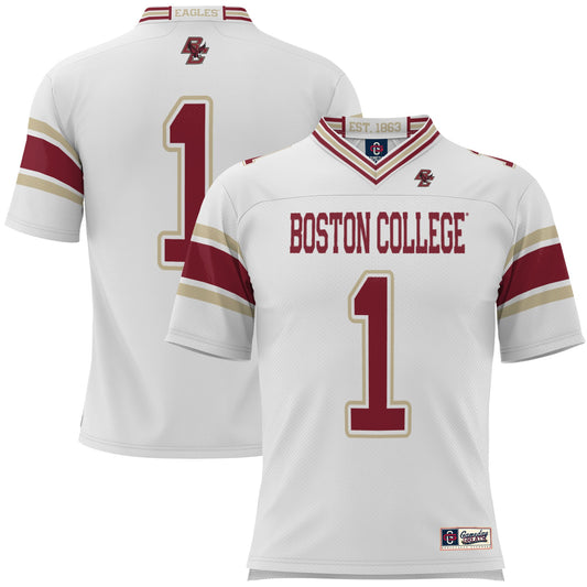#1 Boston College Eagles GameDay Greats Football Jersey - White | Stitched College Jersey TJS74267