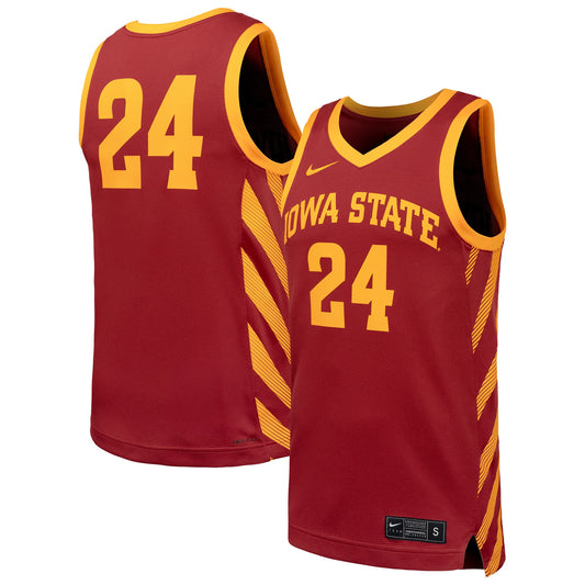 Iowa State Cyclones Replica Basketball Jersey - Cardinal | Stitched College Jersey TJS74186