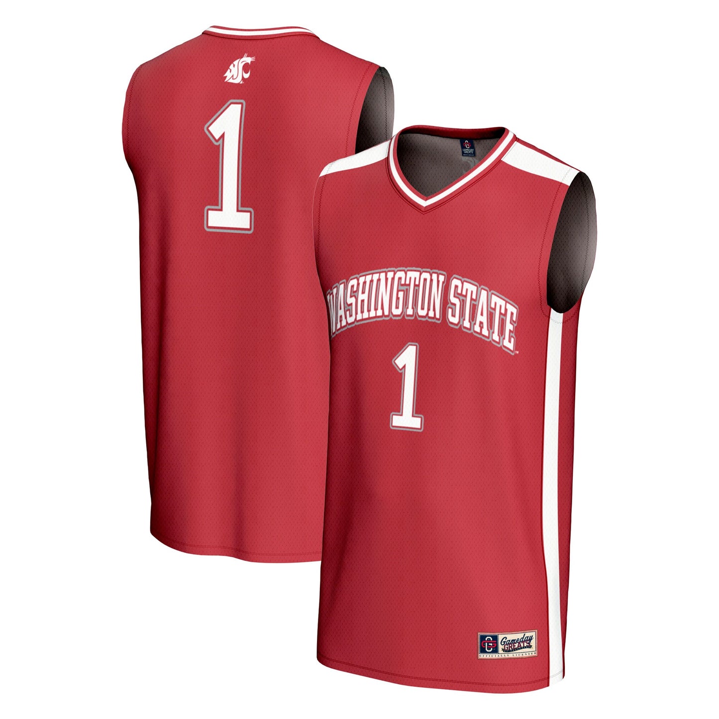 #1 Washington State Cougars GameDay Greats Unisex Lightweight Collegiate Basketball Fashion Jersey - Crimson | Stitched College Jersey TJS74261