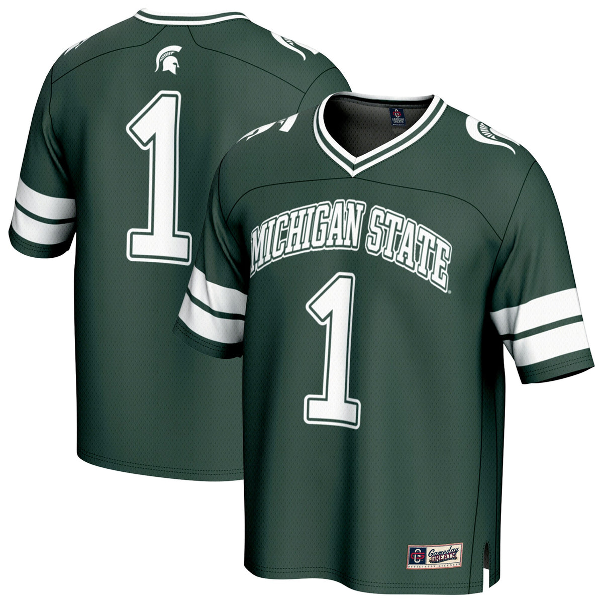 #1 Michigan State Spartans GameDay Greats Unisex Lightweight Collegiate Football Fashion Jersey - Green | Stitched College Jersey TJS74280