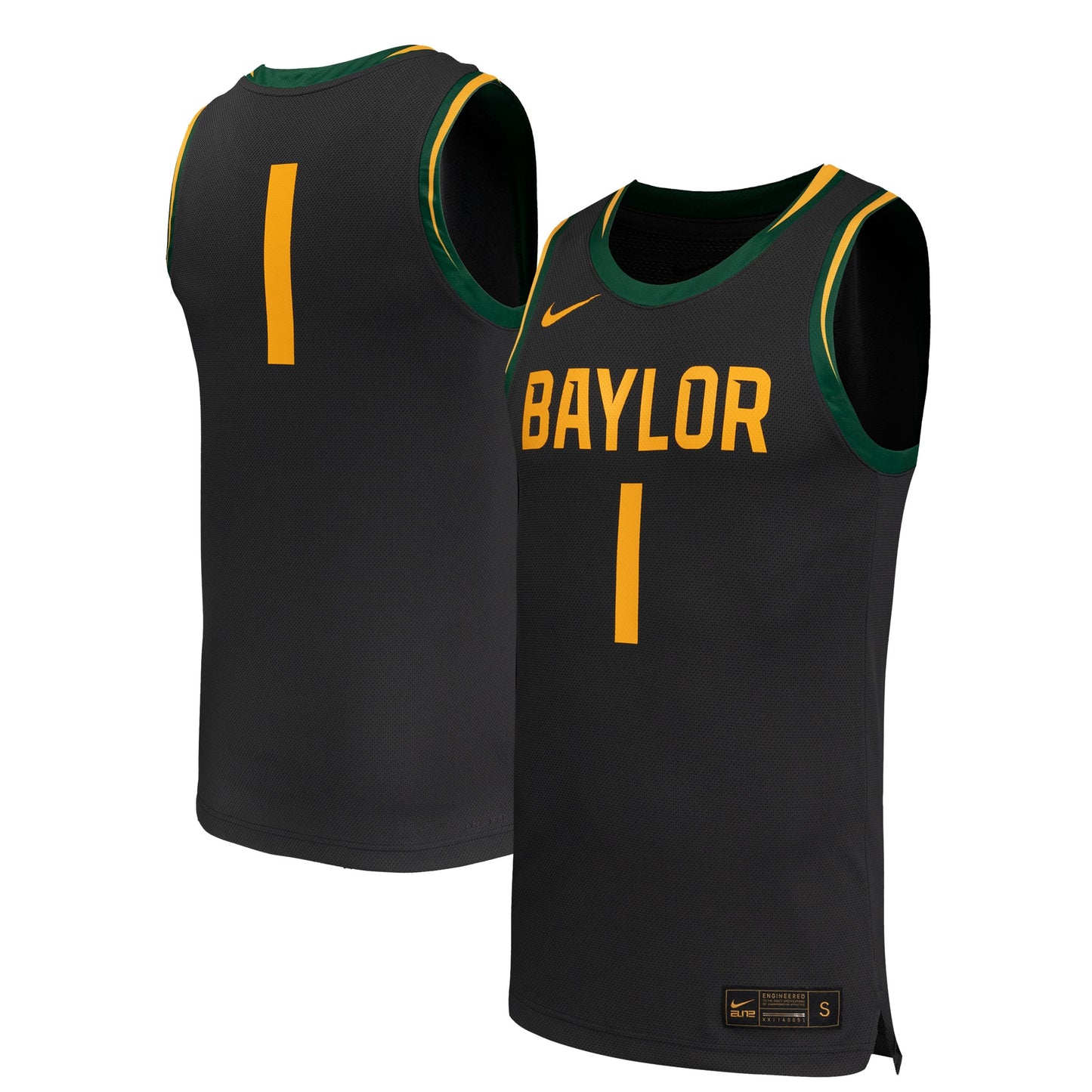 #1 Baylor Bears Replica Basketball Jersey - Black | Stitched College Jersey TJS74150