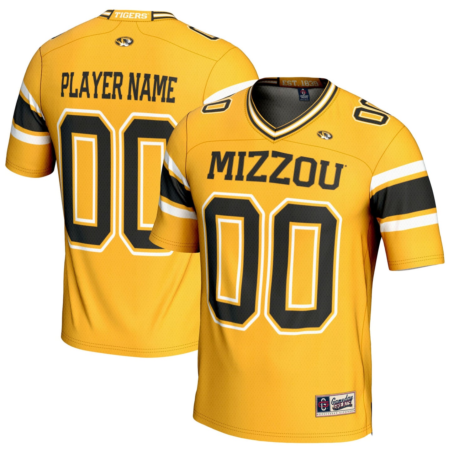 Missouri Tigers GameDay Greats Pick-A-Player Football Jersey - Gold | Stitched College Jersey TJS74239
