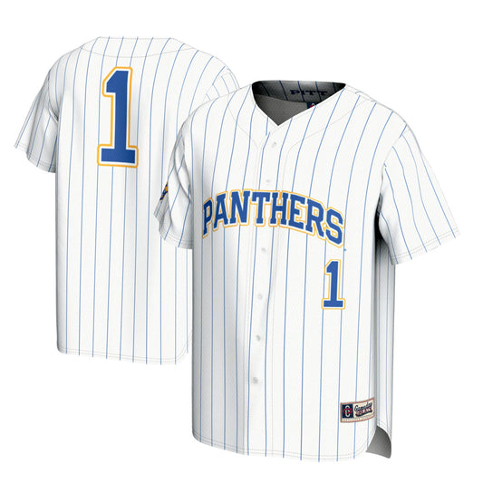 #1 Pitt Panthers GameDay Greats Lightweight Baseball Jersey - White | Stitched College Jersey TJS74211