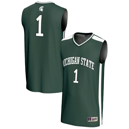 #1 Michigan State Spartans GameDay Greats Unisex Lightweight Collegiate Basketball Fashion Jersey - Green | Stitched College Jersey TJS74155