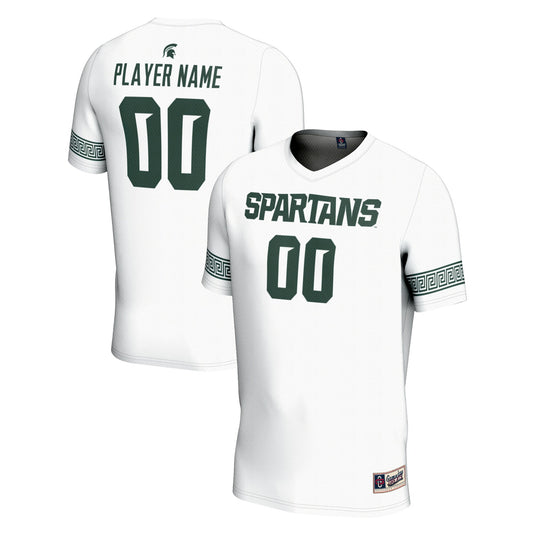 Michigan State Spartans GameDay Greats Pick-A-Player Lightweight Soccer Jersey - White | Stitched College Jersey TJS74160
