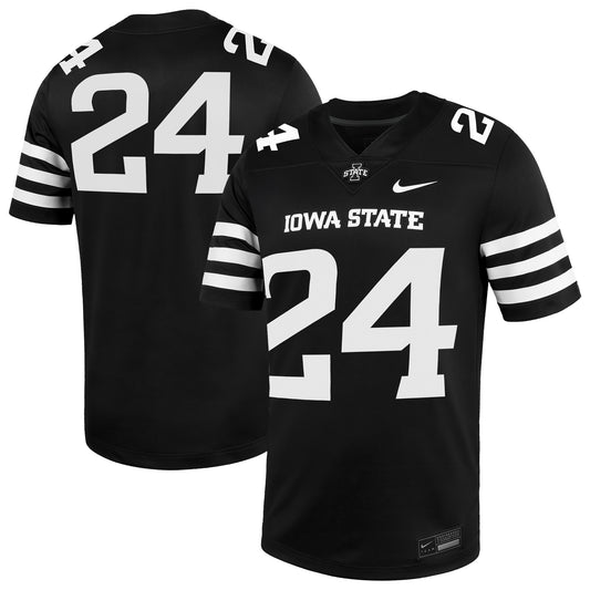 #24 Iowa State Cyclones Alternate Game Jersey - Black | Stitched College Jersey TJS74218