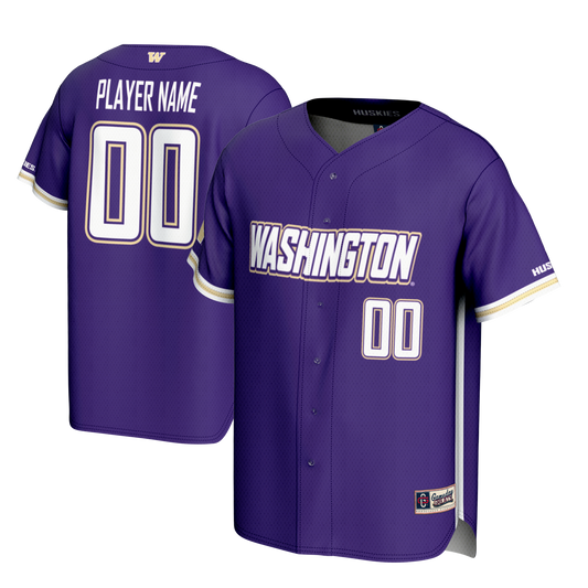 Washington Huskies GameDay Greats Pick-A-Player Lightweight Baseball Jersey - Purple | Stitched College Jersey TJS74151