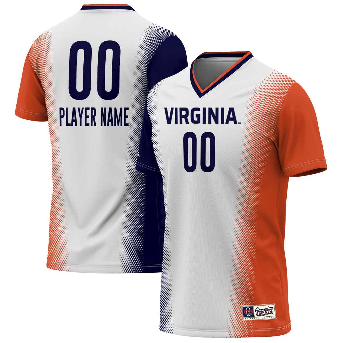 Virginia Cavaliers GameDay Greats Unisex Pick-A-Player Lightweight Soccer Jersey - White | Stitched College Jersey TJS74194