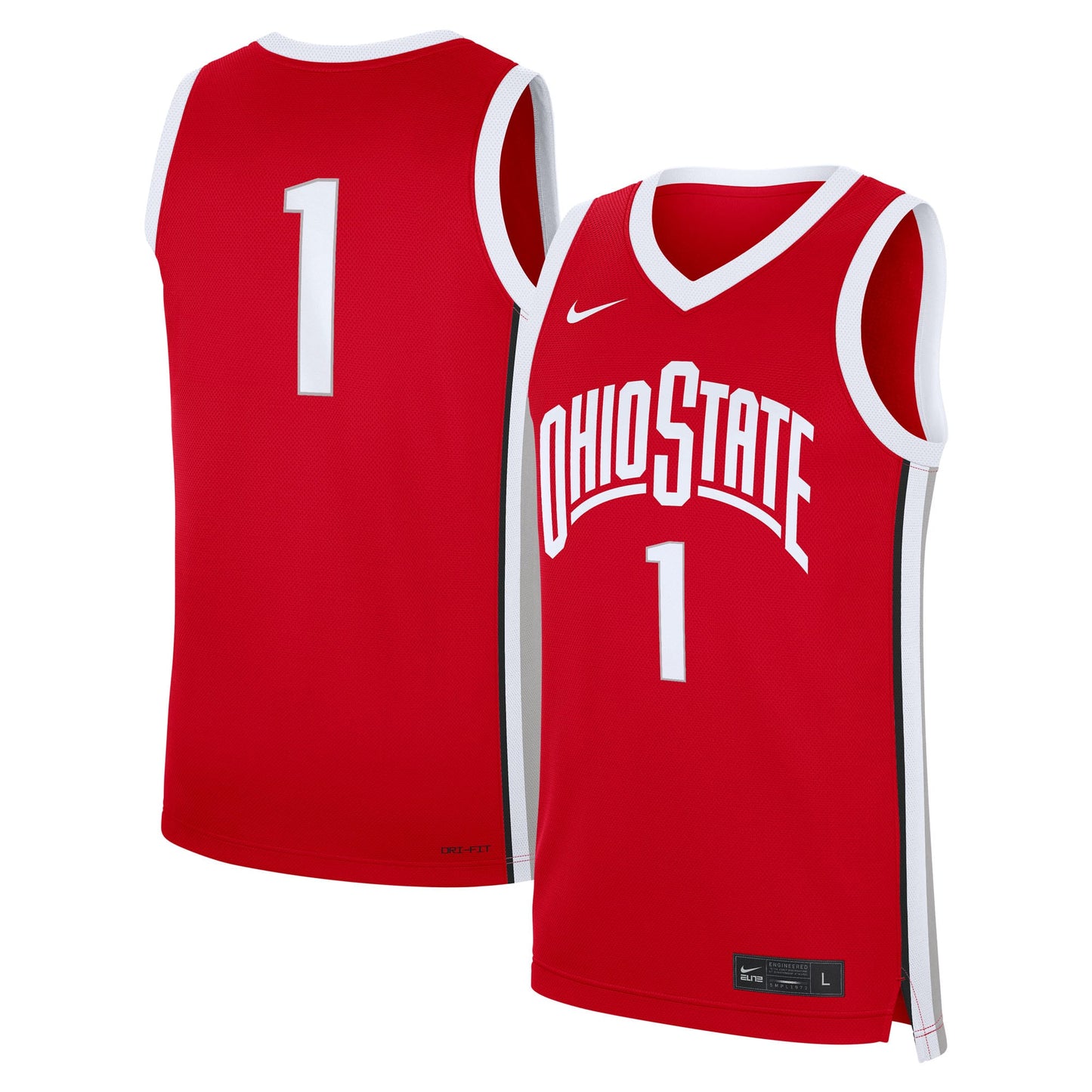 #1 Ohio State Buckeyes Road Replica Jersey - Scarlet | Stitched College Jersey TJS74228