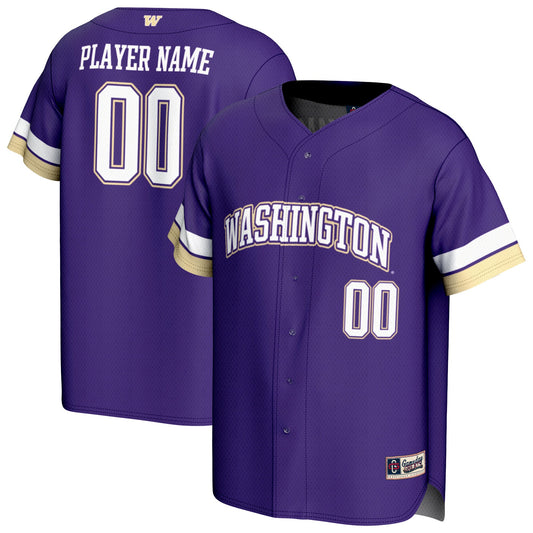 Washington Huskies GameDay Greats Unisex Pick-A-Player Lightweight Baseball Jersey - Purple | Stitched College Jersey TJS74283