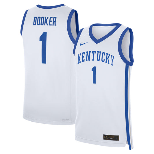 Devin Booker Kentucky Wildcats Performance Replica Basketball Jersey - White | Stitched College Jersey TJS74136