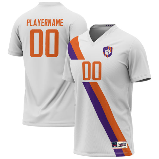 Clemson Tigers GameDay Greats Unisex Pick-A-Player Men's Soccer Fashion Jersey - White | Stitched College Jersey TJS74177