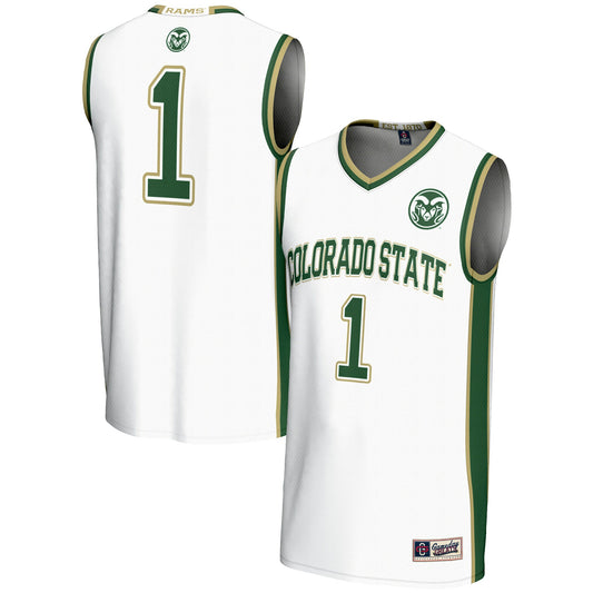 #1 Colorado State Rams GameDay Greats Unisex Lightweight Basketball Jersey - White | Stitched College Jersey TJS74236