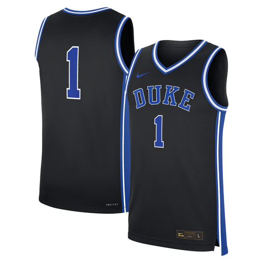 #1 Duke Blue Devils Alternate Replica Jersey - Black | Stitched College Jersey TJS74277