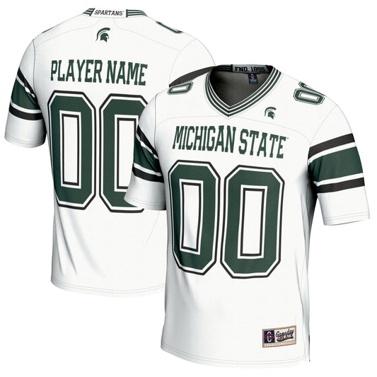 Michigan State Spartans GameDay Greats Pick-A-Player Football Jersey - White | Stitched College Jersey TJS74476