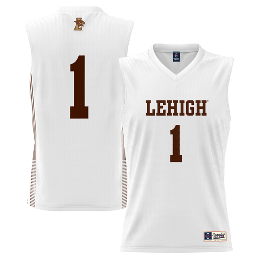 #1 Lehigh Mountain Hawks GameDay Greats Lightweight Basketball Jersey - White | Stitched College Jersey TJS74429