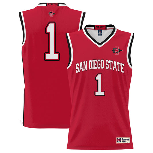 #1 San Diego State Aztecs GameDay Greats Lightweight Basketball Jersey - Scarlet | Stitched College Jersey TJS74418