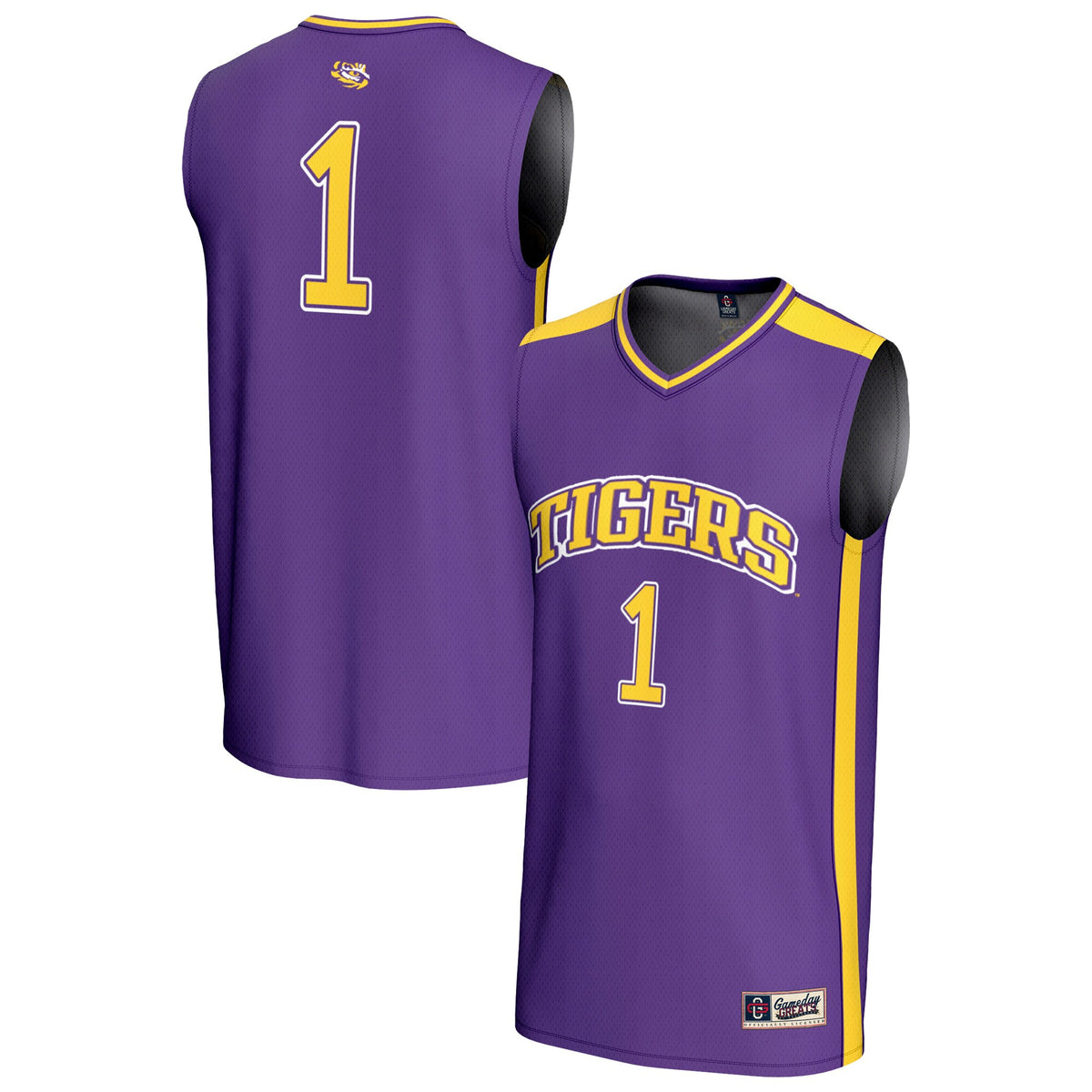 #1 LSU Tigers GameDay Greats Unisex Lightweight Basketball Fashion Jersey - Purple | Stitched College Jersey TJS74520