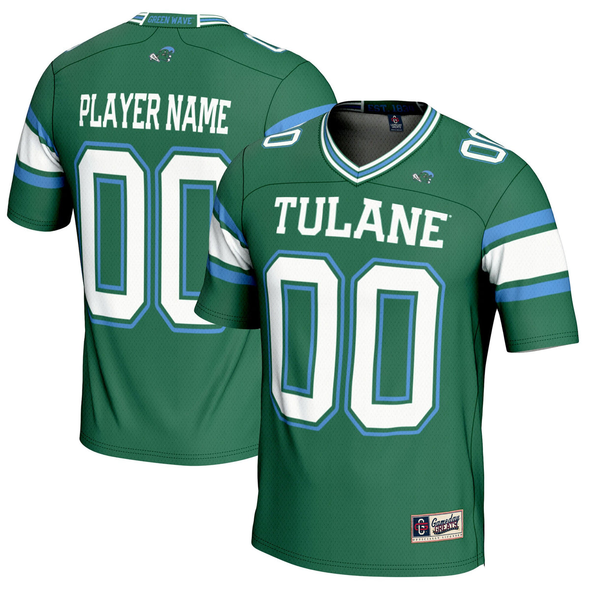 Tulane Green Wave GameDay Greats Pick-A-Player Football Jersey - Green | Stitched College Jersey TJS74345