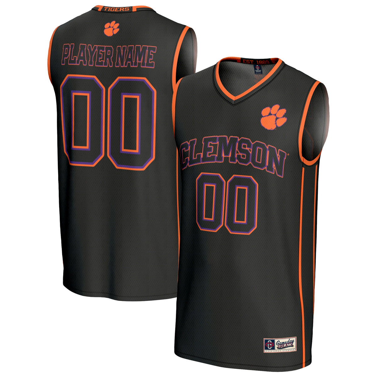Clemson Tigers GameDay Greats Unisex Lightweight Collegiate Women's Basketball Pick-A-Player Fashion Jersey - Black | Stitched College Jersey TJS74412