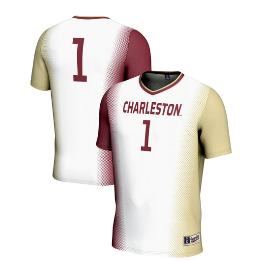 #1 Charleston Cougars GameDay Greats Unisex Lightweight Soccer Jersey - White | Stitched College Jersey TJS74487