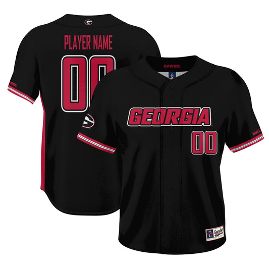 Georgia Bulldogs GameDay Greats Pick-A-Player Lightweight Baseball Jersey - Black | Stitched College Jersey TJS74575