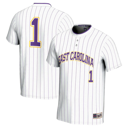 #1 ECU Pirates GameDay Greats Unisex Lightweight Softball Jersey - White | Stitched College Jersey TJS74494