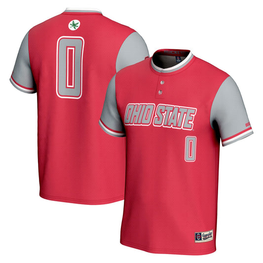 #0 Ohio State Buckeyes GameDay Greats Unisex Lightweight Softball Jersey - Scarlet | Stitched College Jersey TJS74540