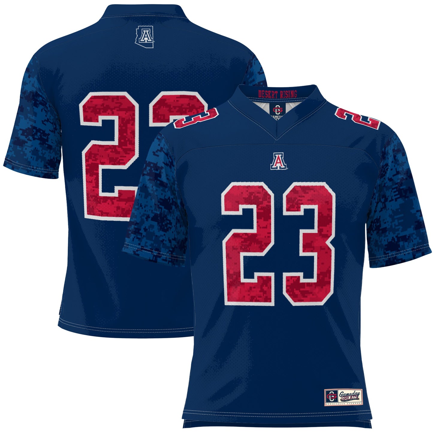 #23 Arizona Wildcats GameDay Greats Military Appreciation Football Jersey - Navy | Stitched College Jersey TJS74511