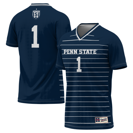 #1 Penn State Nittany Lions GameDay Greats Unisex Women's Soccer Lightweight Fashion Jersey - Navy | Stitched College Jersey TJS74551