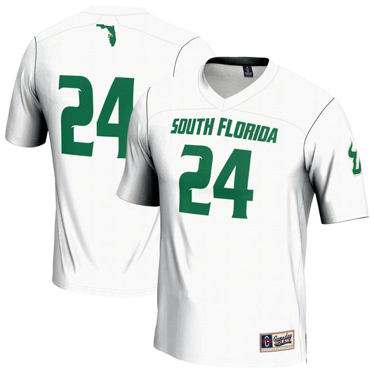 #24 South Florida Bulls GameDay Greats Unisex Lightweight Lacrosse Jersey - White | Stitched College Jersey TJS74401