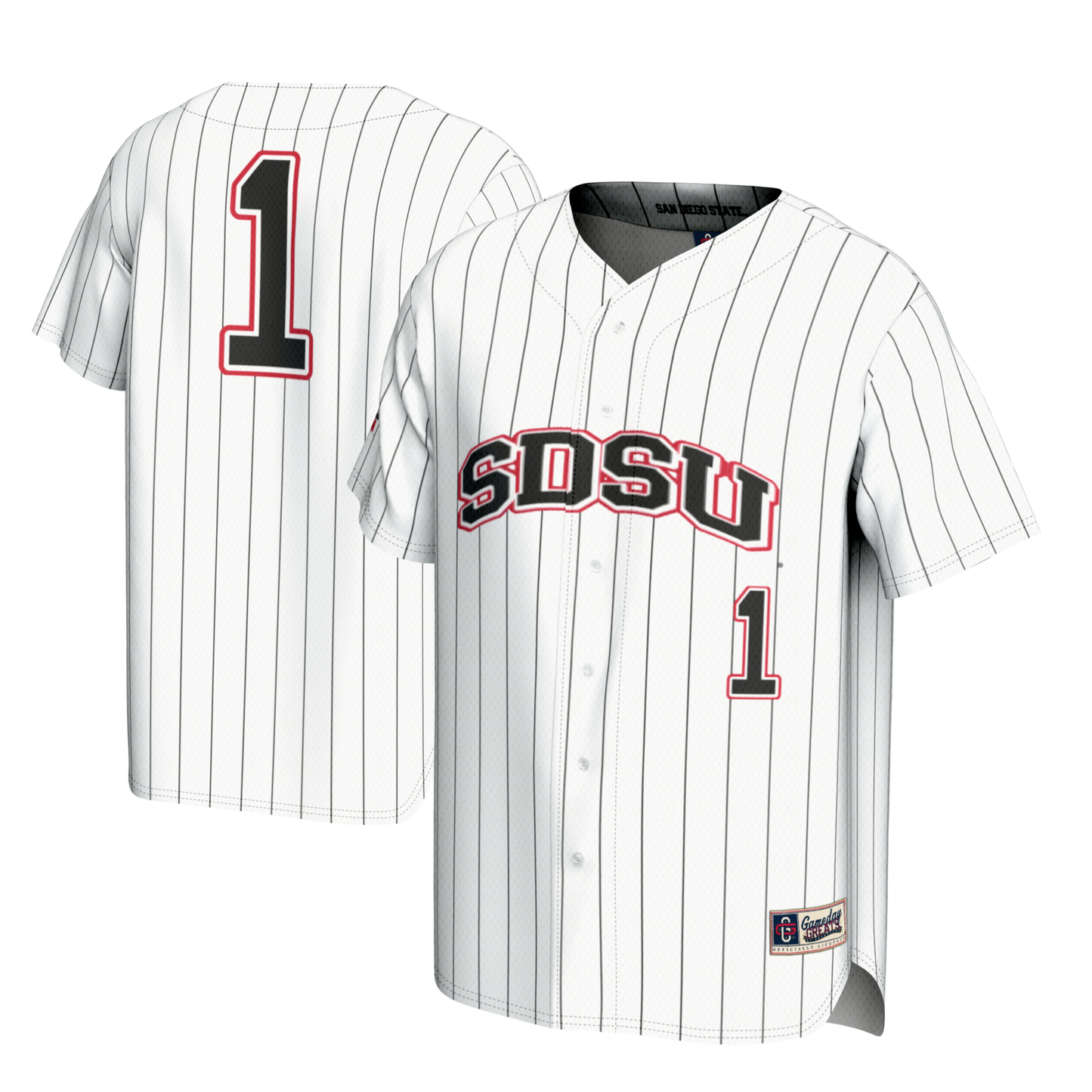 #1 San Diego State Aztecs GameDay Greats Lightweight Baseball Fashion Jersey - White | Stitched College Jersey TJS74381