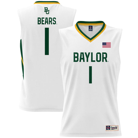 #1 Baylor Bears GameDay Greats Unisex Lightweight Basketball Jersey - White | Stitched College Jersey TJS74459