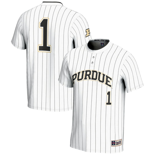 #1 Purdue Boilermakers GameDay Greats Lightweight Softball Jersey - White | Stitched College Jersey TJS74592