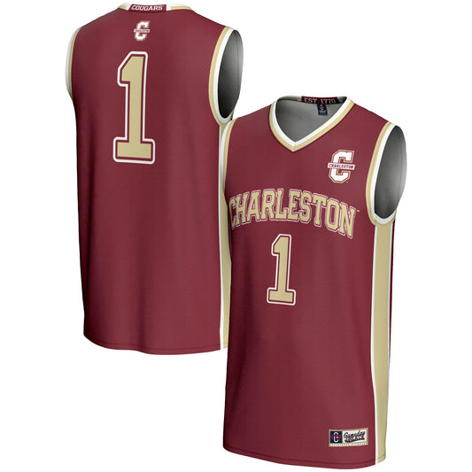 Charleston Cougars GameDay Greats Unisex #1 Basketball Jersey - Maroon | Stitched College Jersey TJS74565