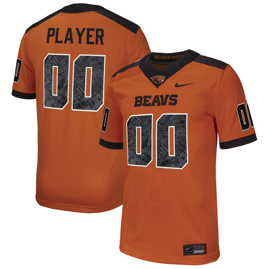 Oregon State Beavers Pick-A-Player Football Game Jersey - Orange | Stitched College Jersey TJS74369