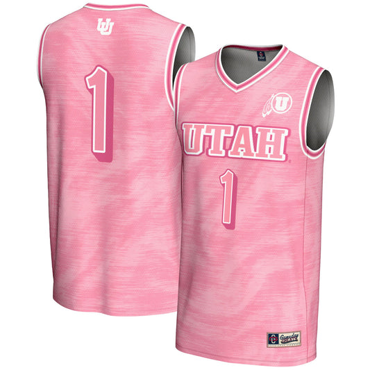 #1 Utah Utes GameDay Greats Unisex Lightweight Basketball Fashion Jersey - Pink | Stitched College Jersey TJS74343
