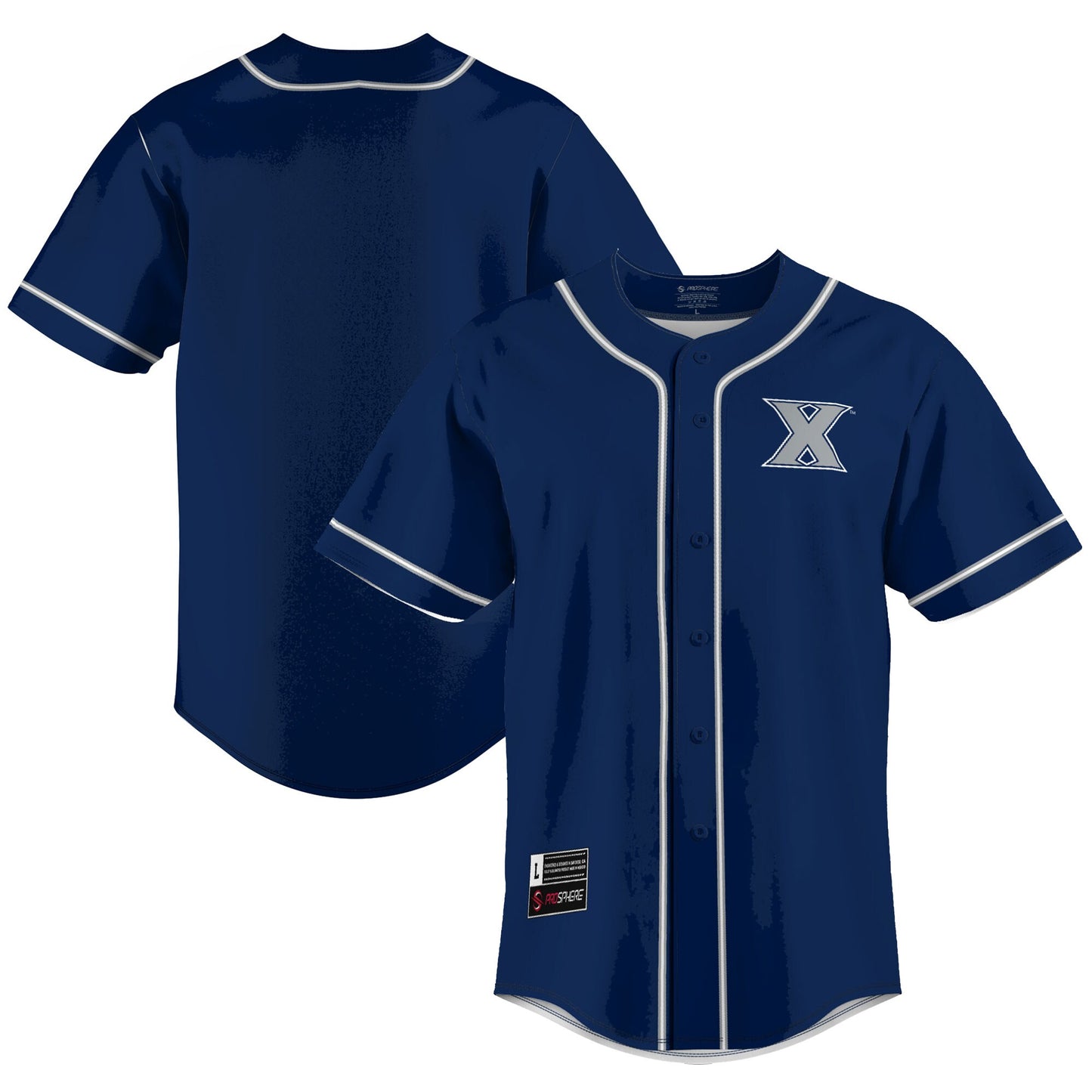 Xavier Musketeers GameDay Greats Lightweight Baseball Jersey - Navy | Stitched College Jersey TJS74386