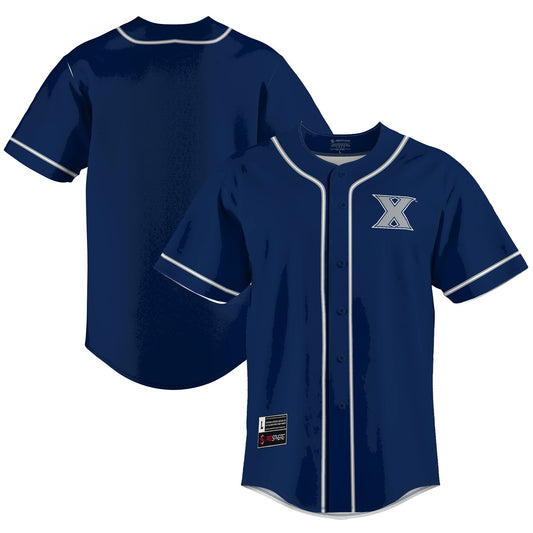Xavier Musketeers GameDay Greats Lightweight Baseball Jersey - Navy | Stitched College Jersey TJS74386