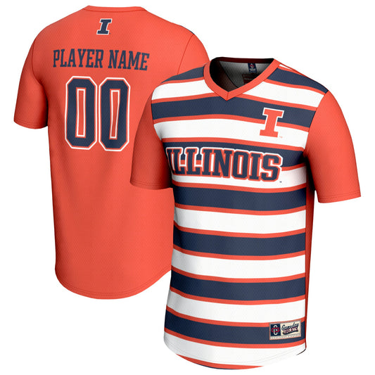 Illinois Fighting Illini GameDay Greats Unisex Pick-A-Player Collegiate Women's Soccer Lightweight Fashion Jersey - Orange/Navy | Stitched College Jersey TJS74436