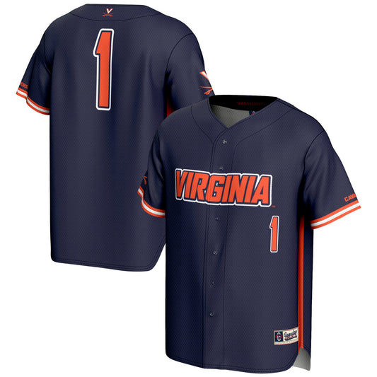 #1 Virginia Cavaliers GameDay Greats Lightweight Baseball Jersey - Navy | Stitched College Jersey TJS74355